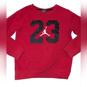 Jordan Red Crewneck with Black 23 Logo